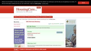 BFC My Choice in Bracknell Forest (Berkshire). - Housing Care