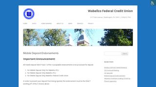 Mobile Deposit Endorsements | Wabellco Federal Credit Union