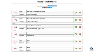 bffs.com - free accounts, logins and passwords