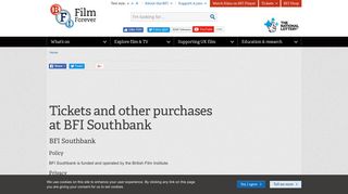 Tickets and other purchases at BFI Southbank | BFI