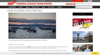 How to Enter Your First BFL - FLW Fishing: Articles