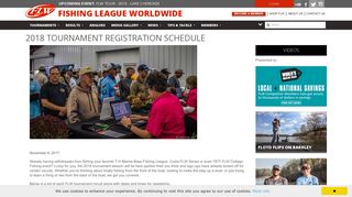2018 Tournament Registration Schedule - FLW Fishing: Articles