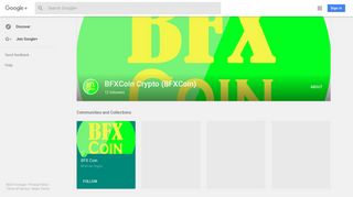 BFXCoin Crypto (BFXCoin) - Google+