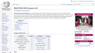 Bad Girls Club (season 16) - Wikipedia