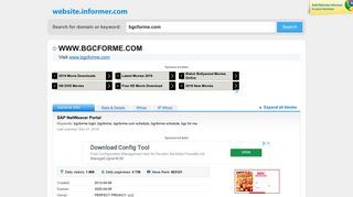 bgcforme.com at WI. SAP NetWeaver Portal - Website Informer