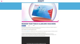 Redeem your Tesco Clubcard vouchers - BGE Rewards