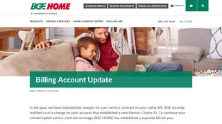 Billing Account Update - BGE HOME