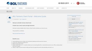 BGL Partners Client Portal - Welcome Guide - BGL Partners