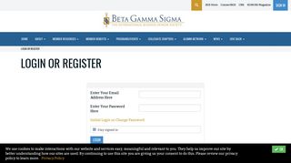 Login or Register - Beta Gamma Sigma