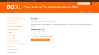 Canvas Support - Bowling Green State University