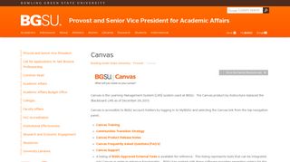 Canvas - Bowling Green State University