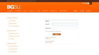 Welcome - Log In - Bowling Green State University