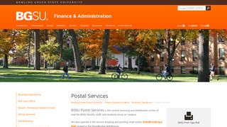 Postal Services - Bowling Green State University