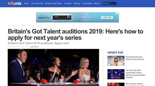 Britain's Got Talent auditions 2019: Here's how to apply for next year's ...