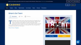 Britain's Got Talent Online Slots Game - Cashino