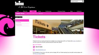 Tickets · BH Live - Bournemouth International Centre
