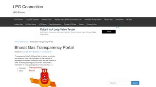 Bharat Gas Transparency Portal | LPG Connection