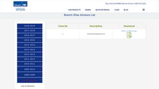 Branch Wise Advisors List - Bharti AXA General Insurance