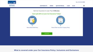 Car Insurance - Buy or Renew Car Insurance Online - Bharti AXA GI