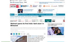 WalMart Stores: Walmart opens its first India 'dark store' in Bhiwandi ...