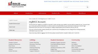 myBHCC Account - Bunker Hill Community College