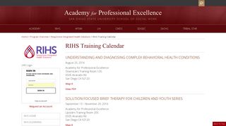 BHETA Training Calendar - Academy for Professional Excellence