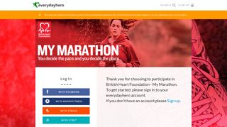 everydayhero: British Heart Foundation - My Marathon