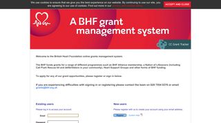 British Heart Foundation- Online Grant Portal