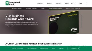 Visa Business Rewards Credit Card - Landmark Bank
