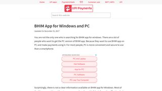 BHIM App for Windows and PC - Payments of India