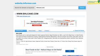 bhlcane.com at Website Informer. BHLCANE. Visit BHLCANE.