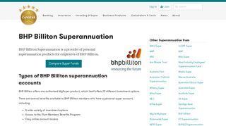 BHP Billiton Superannuation - Review & Compare | Canstar