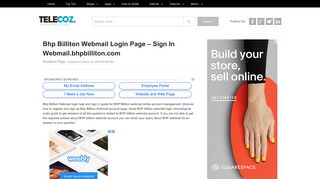 Bhp Billiton Webmail Login – Sign In Webmail.bhpbilliton.com - TeleCoz