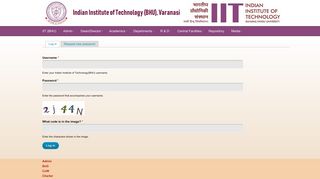 Log in | Indian Institute of Technology(BHU)