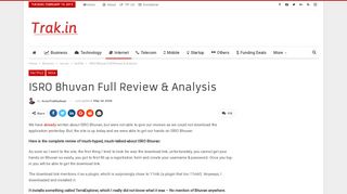 ISRO Bhuvan Full Review & Analysis - Trak.in