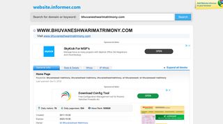 bhuvaneshwarimatrimony.com at Website Informer. Home Page. Visit ...