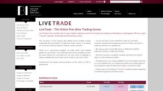LiveTrade - BI Fine Wine & Spirits Merchant