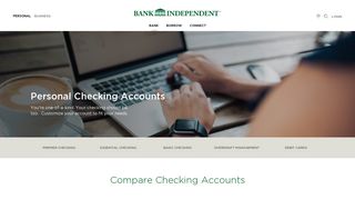 Bank Independent | Choose the Perfect Personal Checking Account ...