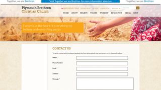 Plymouth Brethren - Becoming a Member - Contact Us | Plymouth ...