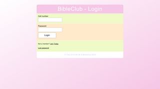 BibleClub - Login