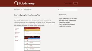 How To: Sign up for Bible Gateway Plus – Bible Gateway