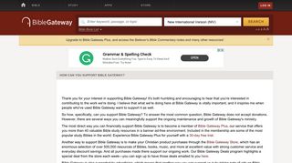 BibleGateway.com: A searchable online Bible in over 150 versions ...