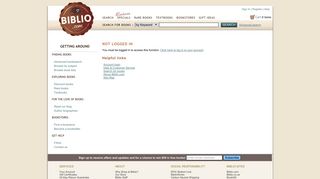Bookseller Menu - Biblio.com