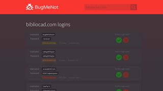 bibliocad.com passwords - BugMeNot
