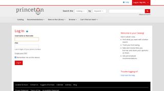 Log In | Princeton Public Library | BiblioCommons