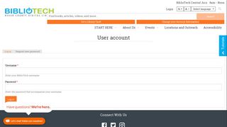 User account | BiblioTech