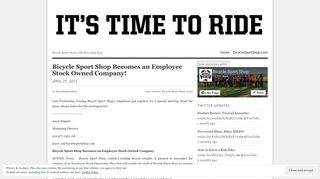 Bicycle Sport Shop Becomes an Employee Stock Owned Company ...