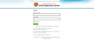 [ BIDA : Online Registration System - English Version ]