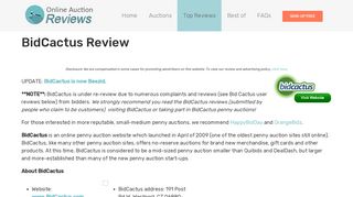 BidCactus Reviews :: Bid Cactus Penny Auction Scam?