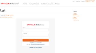 login - Oracle | BidContender